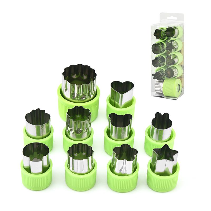Stainless Steel Farfalle, Vegetable, Fruit, and Sausage Cutter & Cookie Wonton Stamp for Baby Food