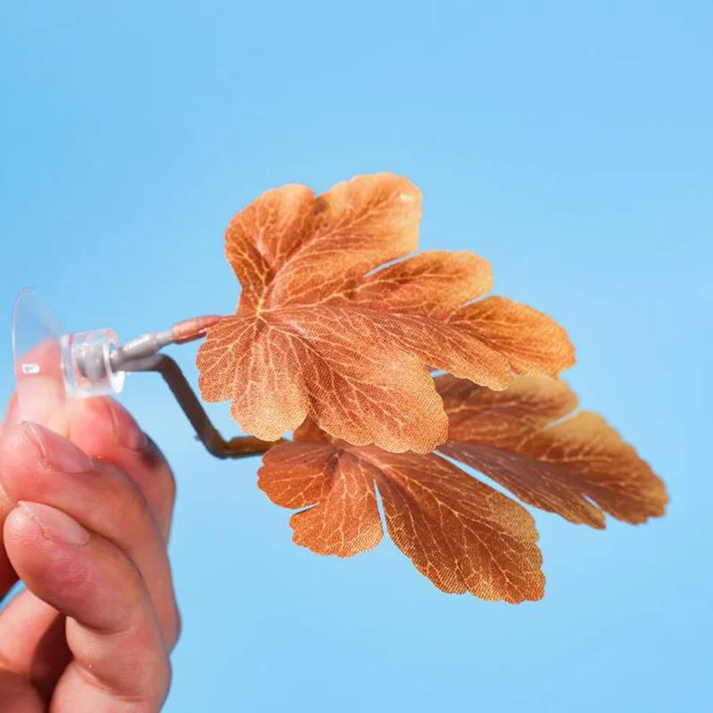 New Double Layer Fish Tank Aquarium Artificial Leaf Betta Fish Rest Spawning Ornamental Plant Betta Fish Play Relax Hide Leaf