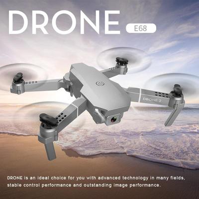 Spielzeug Geschenk E68 Mini Drohne Weitwinkel 4K 1080P WiFi FPV Kamera Drohnen Höhenhaltemodus RC Faltbarer Quadrocopter Dron