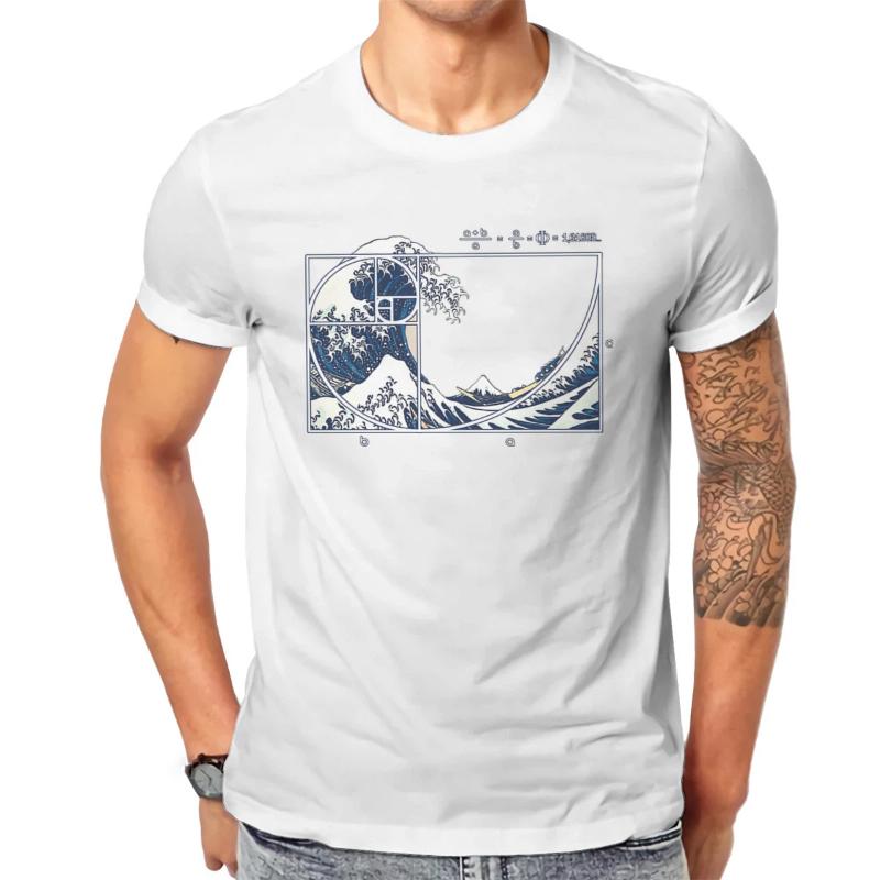 Math Mathematics Meme The Great Fibonacci Wave Tshirt Vintage Alternative Men's Streetwear Tops Cotton Crewneck T Shirt