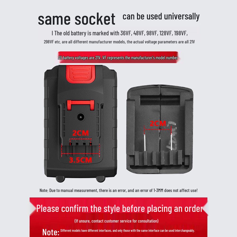 Cordless Drill with Universal Large Capacity Lithium Battery - 21V Electric Screwdriver Pistol Drill with 36VF/48VF/98VF Options.