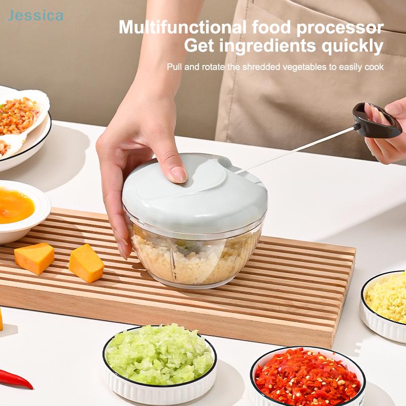 Manual Pull String Food Chopper - Multi-Function Vegetablemeatgarlic Mincer Kitchen Gadgets