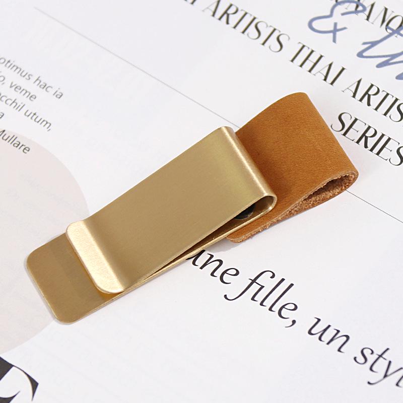 Brass Clip & Pen Holder for Laptops and Planners