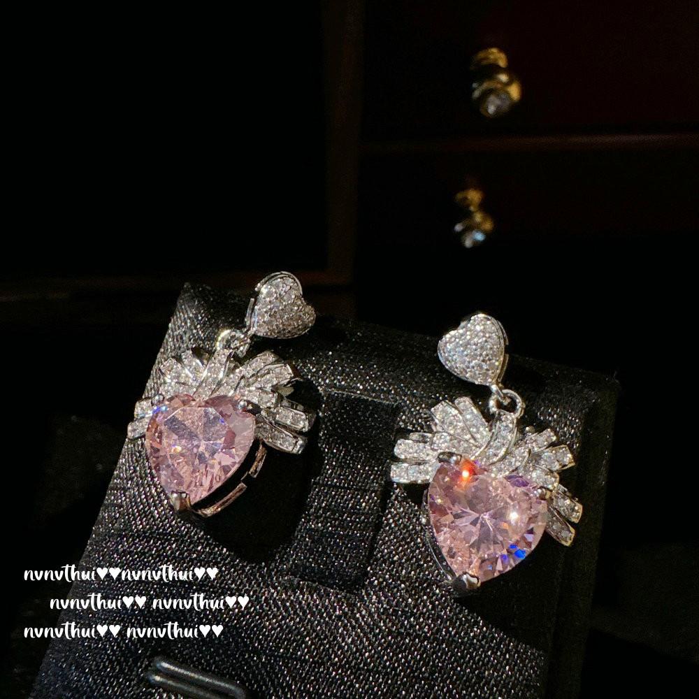 Papalacha, Pink Crystal Flower Bracelet, Rich Family Gold, 18K Gold Plated, Barbie Pink Strawberry Zircon Ring.