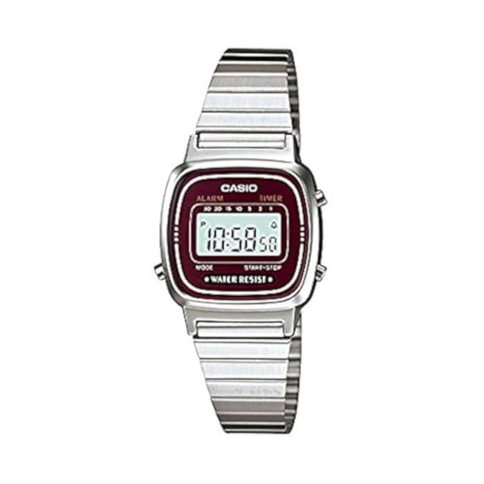 Casio LA670WA-4 Women s Digital Watch – Wine Red/Silver