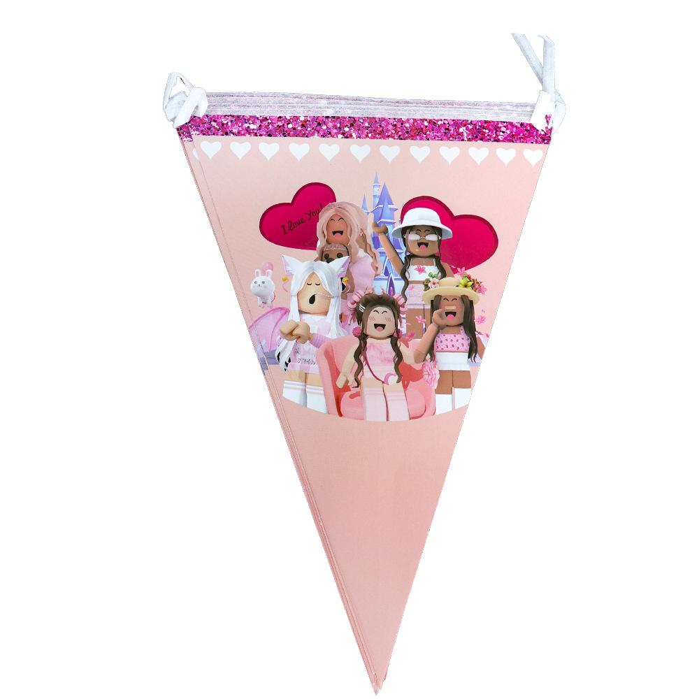 Pink Roblox Birthday Party Supplies Disposable Cutlery Paper Plates Paper Cups Paper Towels Girls Eco-Friendly Paper Products