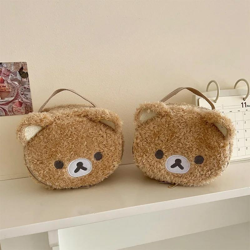 Plush Makeup Box Anime Relaxation Bear Makeup Bag Womens Jewelry Storage Bag Girls Storage Handbag Gift