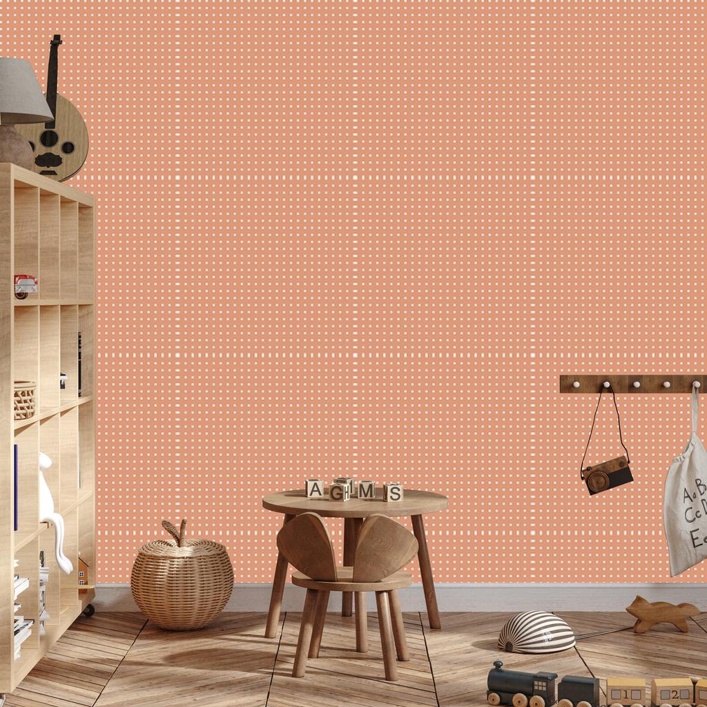 Peach Dots Wallpaper for Living Room and Bedroom 50x1000