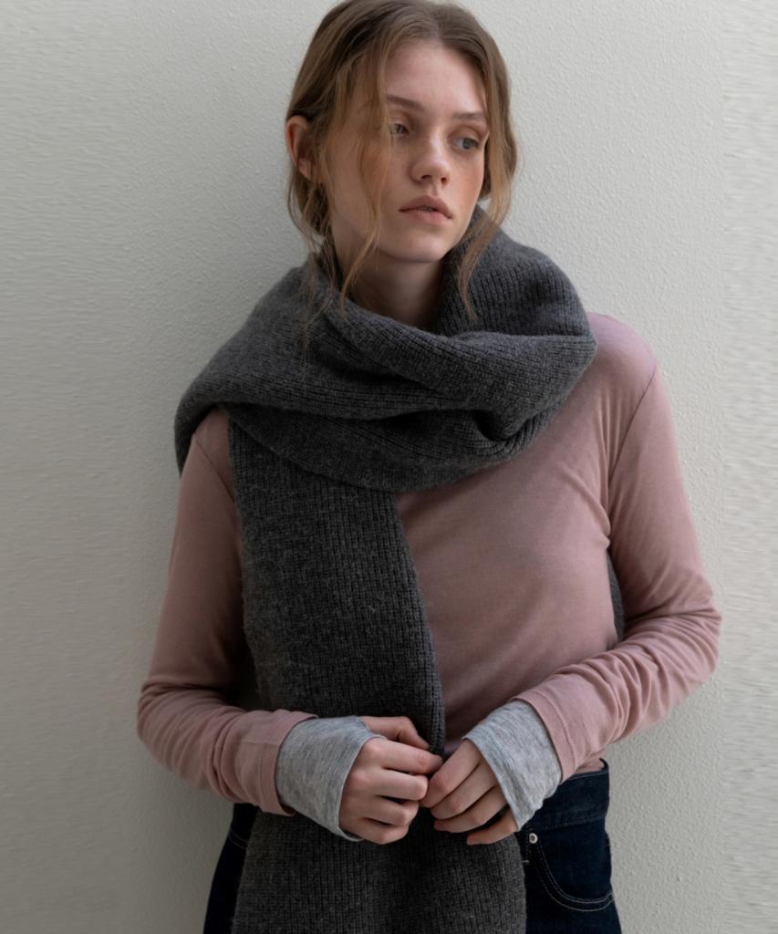 UNNOUT Soft Wool Jersey T-Shirt Dusty Pink