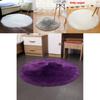 Faux Fur Rug With Machine Washable Circular Design For Bedroom And Living Room Decor