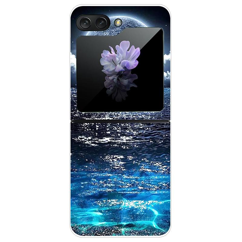 For Samsung Galaxy Z Flip 5 5G Case Cute Transparent PC Hard Case Back Cover For Samsung ZFlip5 Z Flip 5 Phone Coque Flip 5 Capa