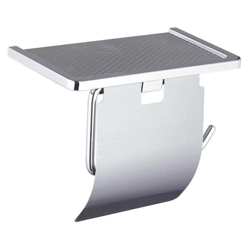 Punch-Free Stainless Steel Waterproof Toilet Paper Holder - Korean Style Bathroom Storage Rack