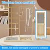 5-Tiers Earring Display Holder Stand Metal Necklace Bracelet Anklet Stud Earring Jewelry Storage Organizer Wooden Base Stand