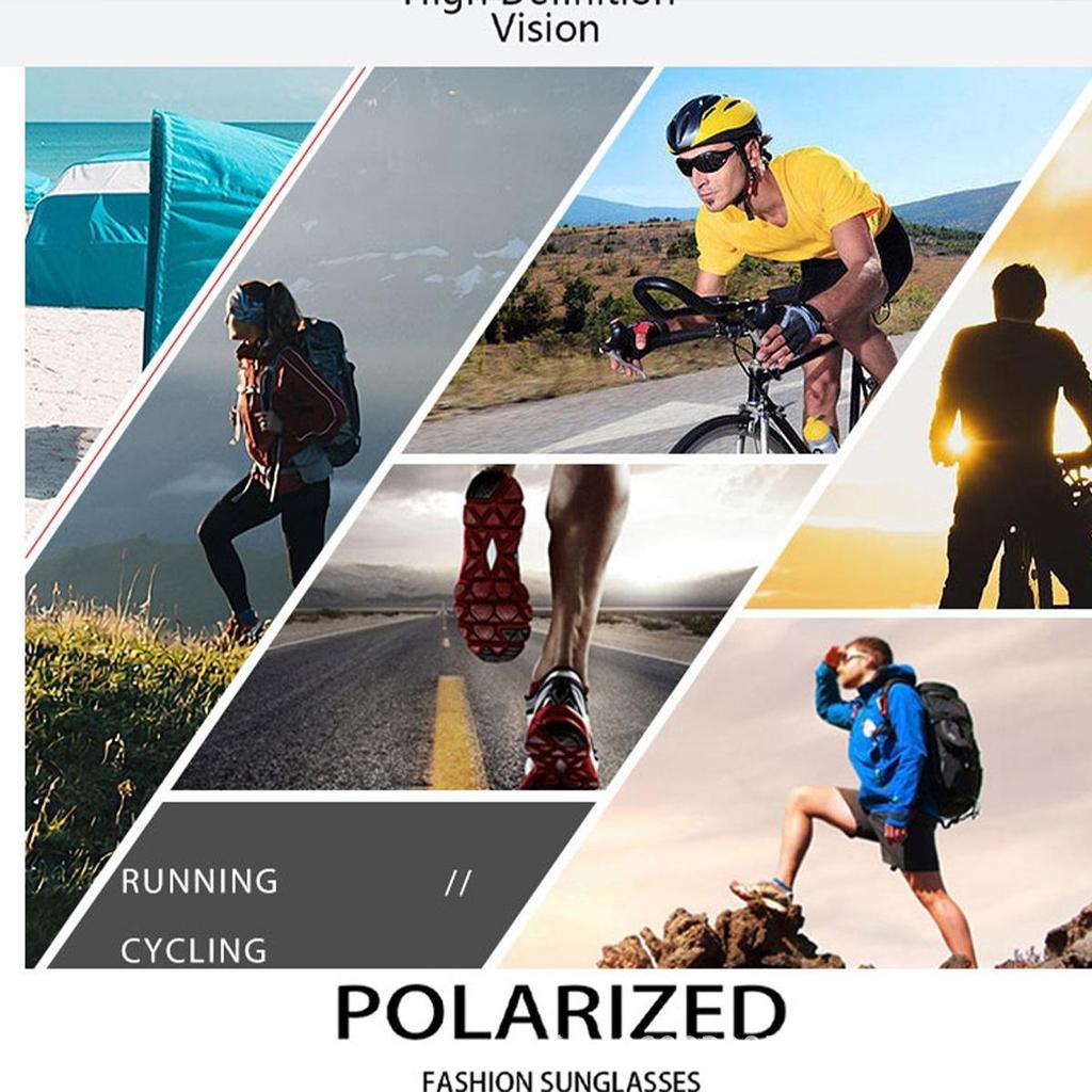 High-End Square Half-Frame Polarized Sunglasses for Men and Women with UV Protection