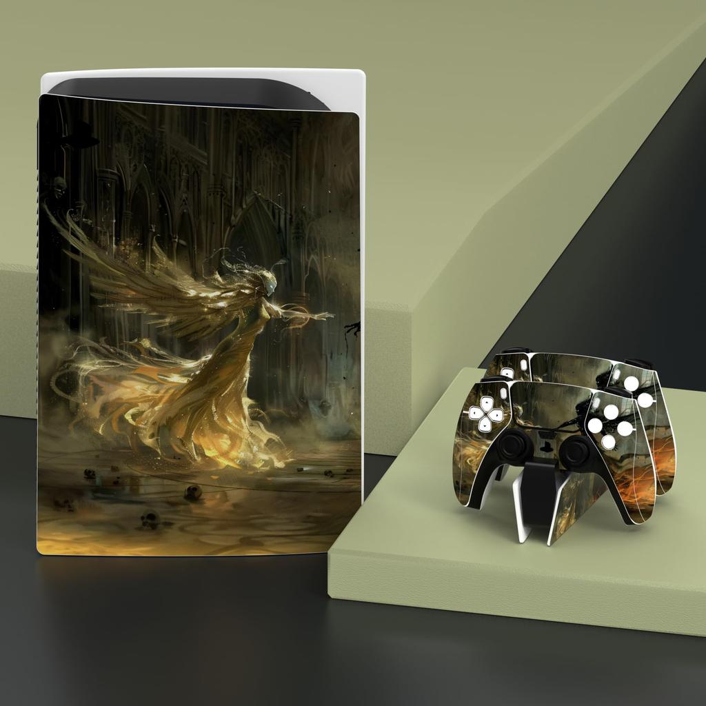 Sticker Sticker Compatible with PlayVital Ps5 Console Body Sticker Vinyl Sticker Compatible with Ps5 Controller Headset Remote Control Charging