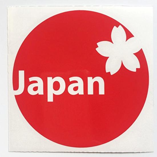 Japan Japan Cherry Blossom Fuji Wave Japan Sticker Set of 2 Types Diameter 70mm of 2 Nc-smile Mt. (Set Red)
