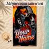 Beach TowelTravis Scott Custom Name Text Personalized Soft Towel for Beach Pool Indoor Home Decor Gift