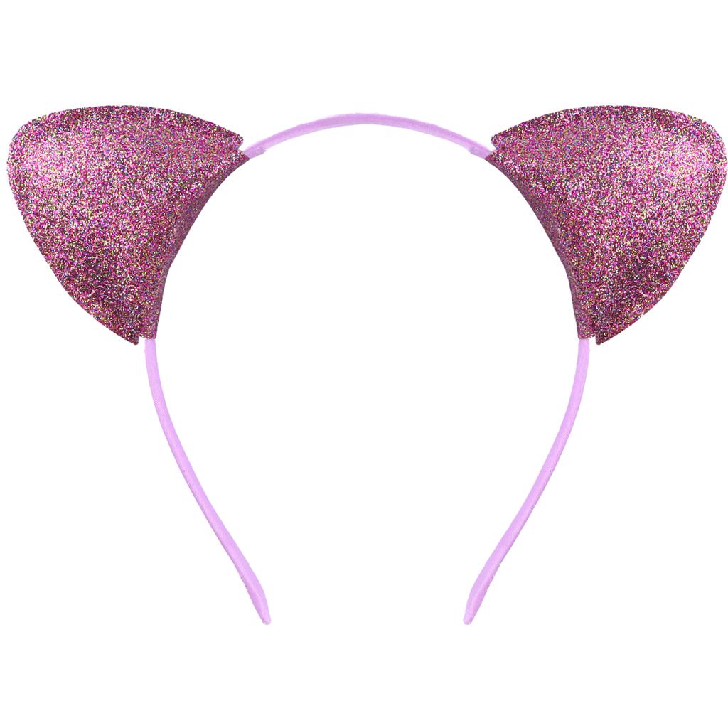 Party Delicate Glitter Cat Ear Headband Hair Band Hair Hoop for Women Girls for Party Celebration and Daily Wearing