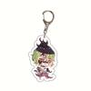 Acrylic Anime Keychain Kamado Tanjiro Nezuko Agatsuma Zenitsu Student Bag Charm Pendant Cosplay Accessories Gift