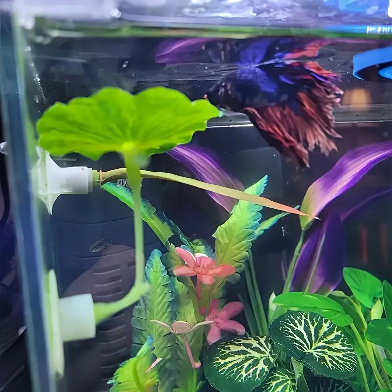 1pc Betta Leaf Hammock, Fish Bed, Fish Tank Decoration Fake Leaf, Aquarium Landscape