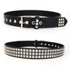 Womens Rock Punk Leather Belt With Rivet Eyelet Design For Streetwear Styles