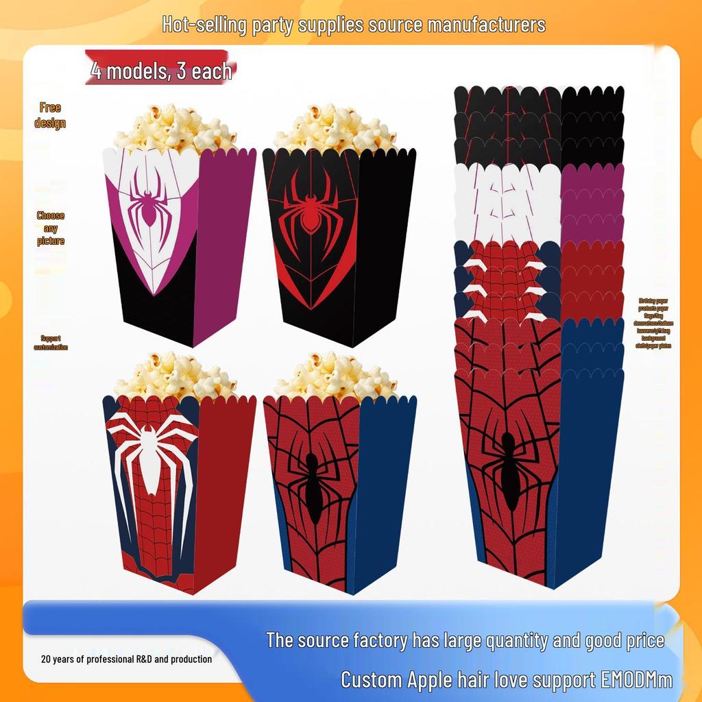 In Stock: Spider-Man-Themed Snack Box - Perfect for Popcorn, Candy, or Fries