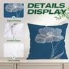 Blue Flowers Pillow Case Bedroom Sofa Cushion Cover 100% Polyester Living Room Pillowcase Bedhead Throw Pillow Home Room Decor