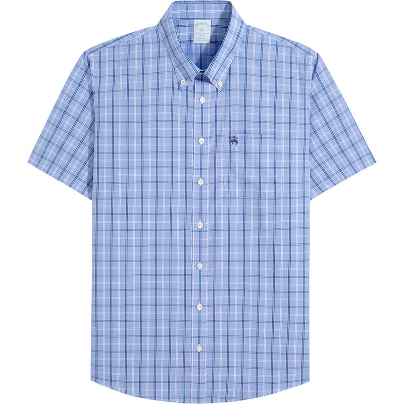 Brooks Brothers Men s Embroidered Plaid Slim-Fit Shirt L