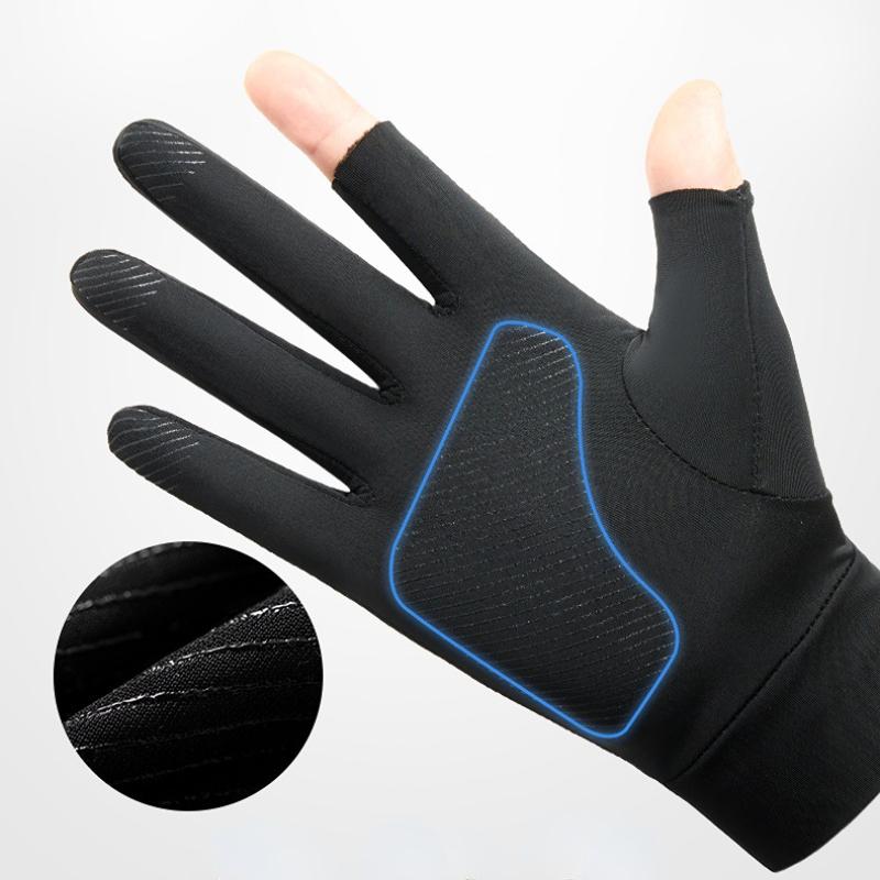 Ledové hedvábné poloprsté cyklistické rukavice pro muže a ženy Outdoorové sporty Fitness Řízení Rybaření Vysoce elastické Pohodlné opalovací krémy