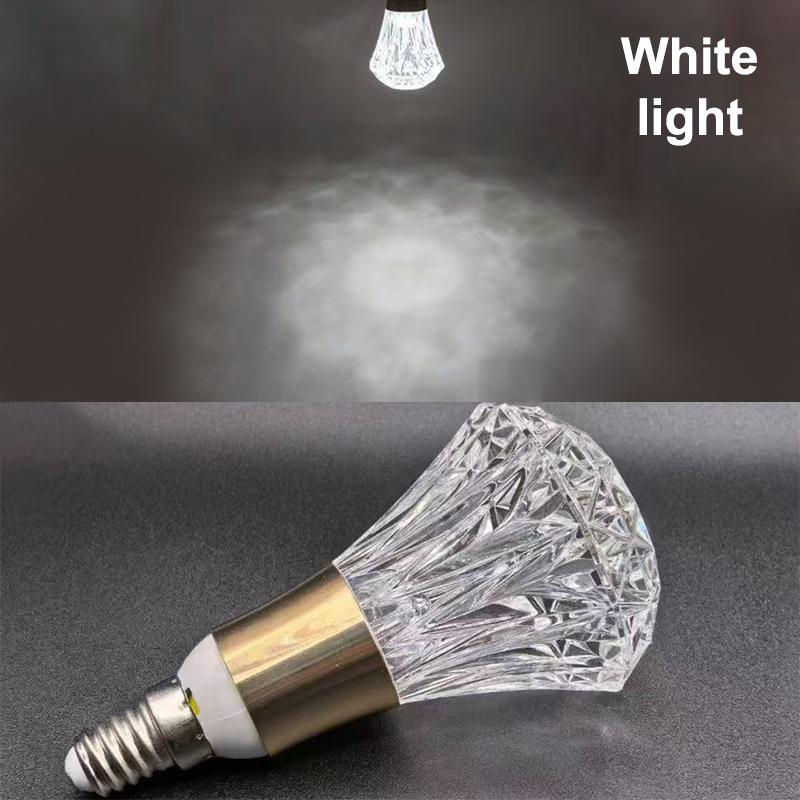1Pcs E27 Holder Mini Pendant Light Acrylic Crystal Led Bulb Chandelier Fairy Lamp For Bedroom/Kitchen Decoration