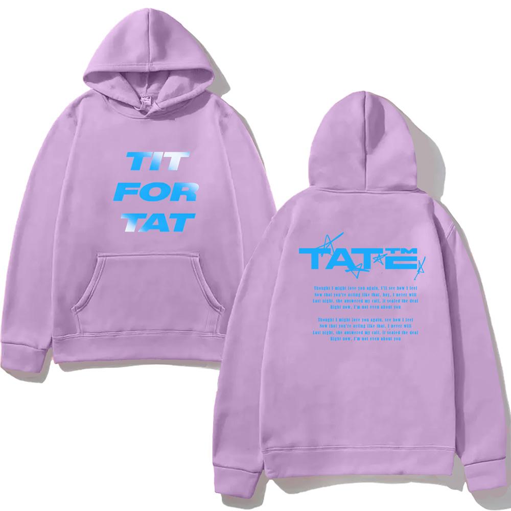 Tate McRae TITFORTAT NEW Album Hoodie for Autumn/Winter 2025 New Grunge Sweatshirts Punk Long Sleeve Clothing Hooded Pullovers