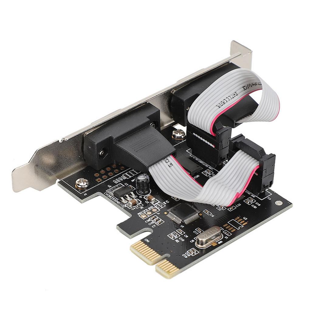 PCI E PCI Express To Dual Serial DB9 RS232 2 Port Controller Adapter Card