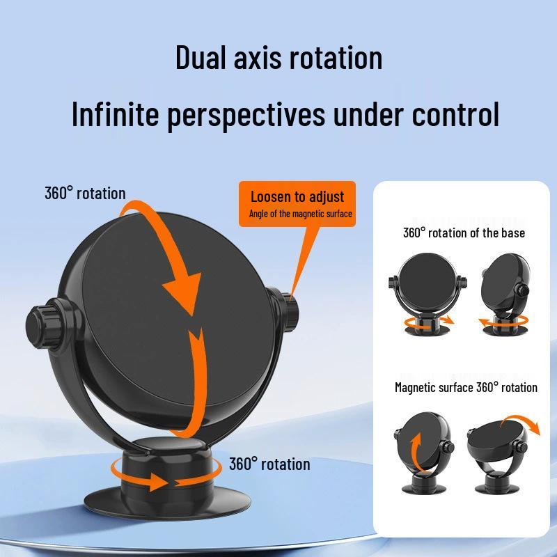 Magnetic Car Phone Holder with Rotating Navigation and Strong Suction