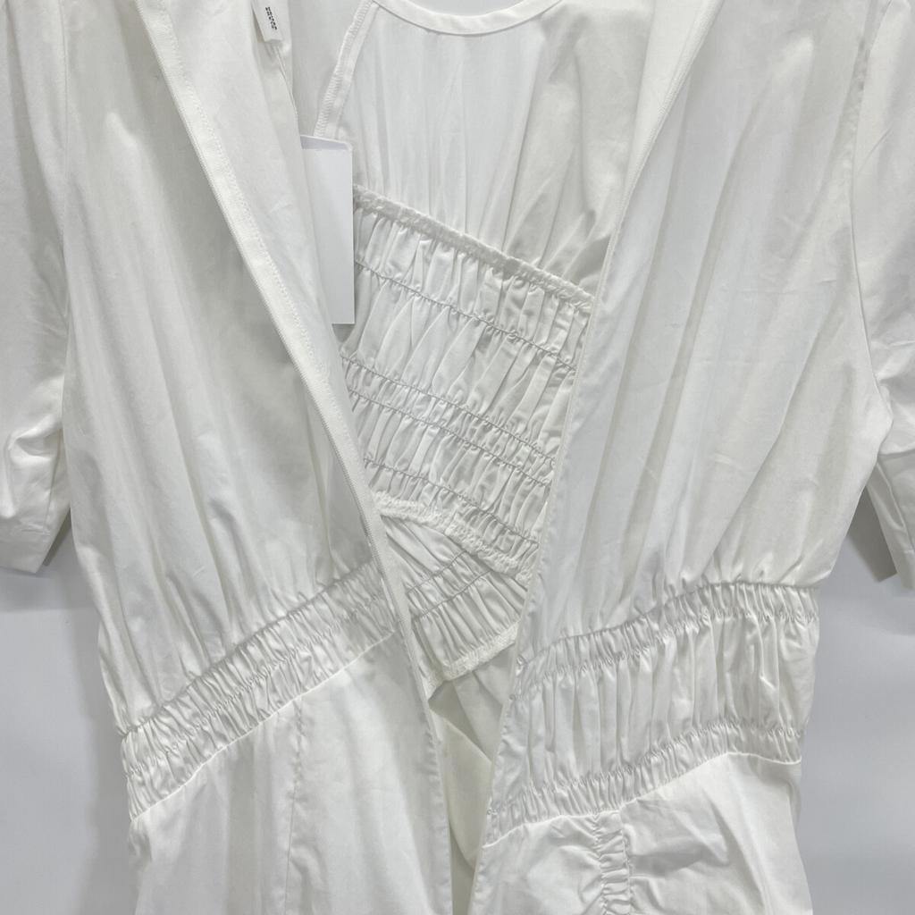 CLANE 25 Stainless Steel 18112-5182 White Random Shirring One Piece Dress 1 whiteUsed