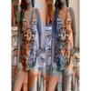 Gradient Print V-Neck Sleeveless Top Women Soft Cotton Blend Loose Fit Breathable Casual Tank