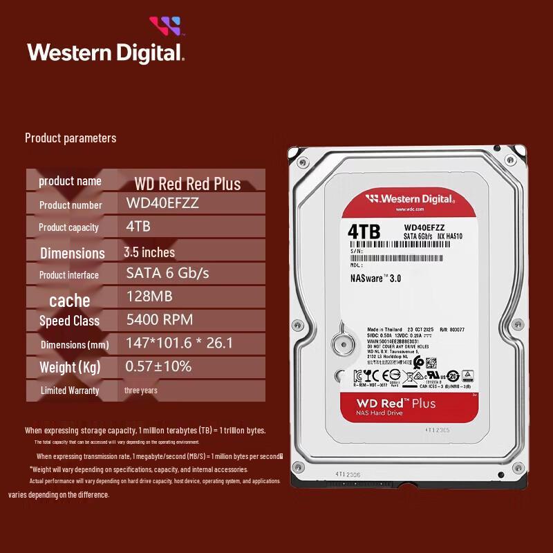 Western Digital WD Red Plus 3.5-inch NAS Hard Drive