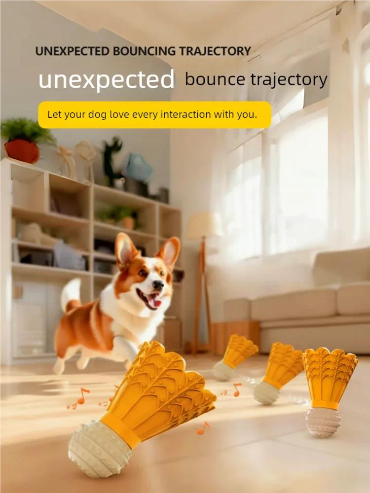 Прочная жевательная игрушка для собак, молярная игрушка в форме бадминтонного волана, тренировочная палочка, прочная, устойчивая к укусам резиновая игрушка для самостоятельной игры, снятия скуки, аксессуары для питомцев