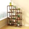 Solid Wood Minimalist Stable Balconysucculent Storage Shelf  Multi-layer Flower Pot Rack Waterproof Green Bonsai Trellis