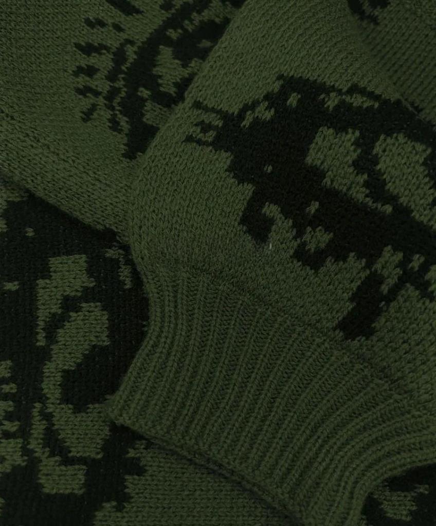 Unisex Street Style Graffiti Pattern Contrast Pullover Sweater