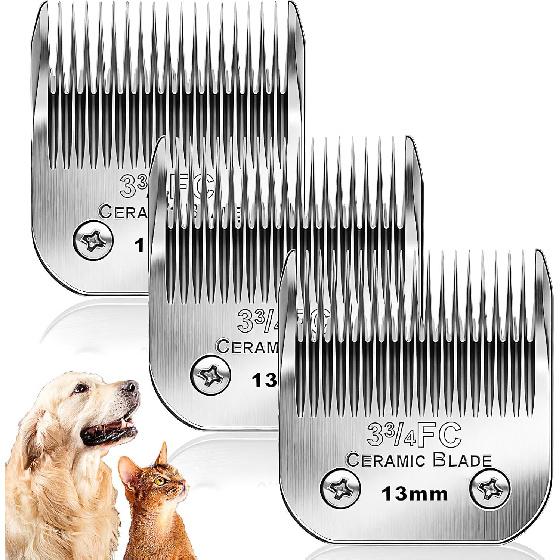 Dog Grooming Replacement Blades Compatible with Andis Dog Clipper, Dog Clipper Blades Compatible with Oster A5,Wahl KM-10 Series Dog Clipper,7FC