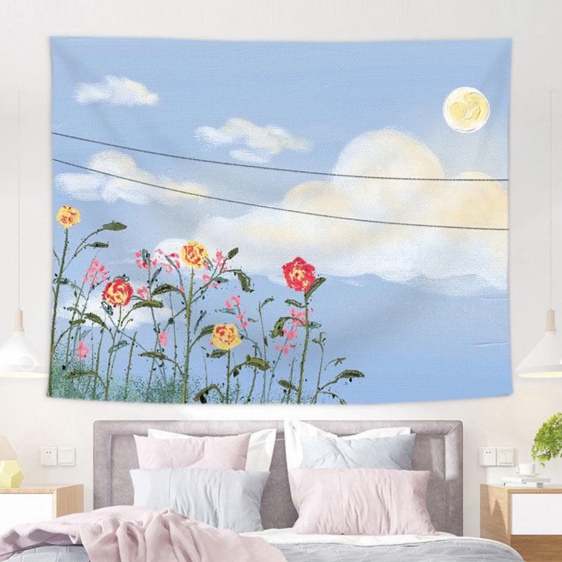 Home Decor Pink Moon Tapestry Background Fabric Oil Painting Dream Moon Room Decor Tapestry 230x180 cm alfombra de piso