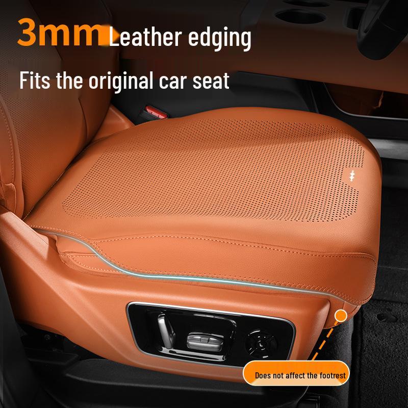 Leopard 5 All-Season Perforated Seat Cover: Full Coverage, Thin Cushion