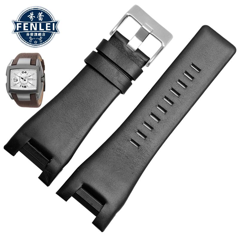 Echtes Lederarmband für Diesel DZ1216 DZ1273 DZ4246 DZ4247DZ287 Kerbe Armband Herren-Uhrenarmbänder Armbanduhren 32×17MM Armband