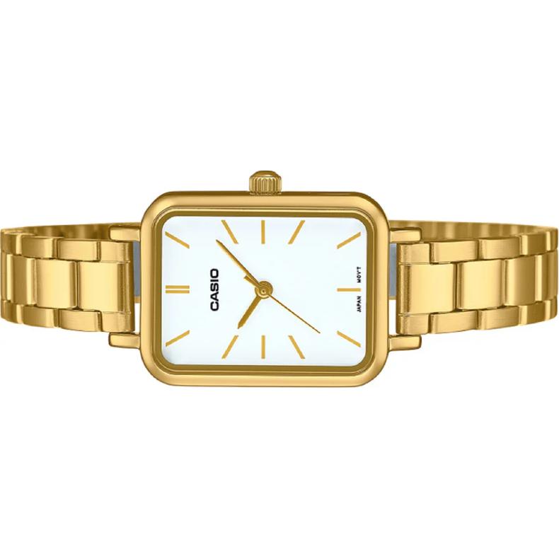 Casio Standard Series Quartz Movement Stainless Steel Strap Watch White Dial Women Watches LTP-V009G-7E