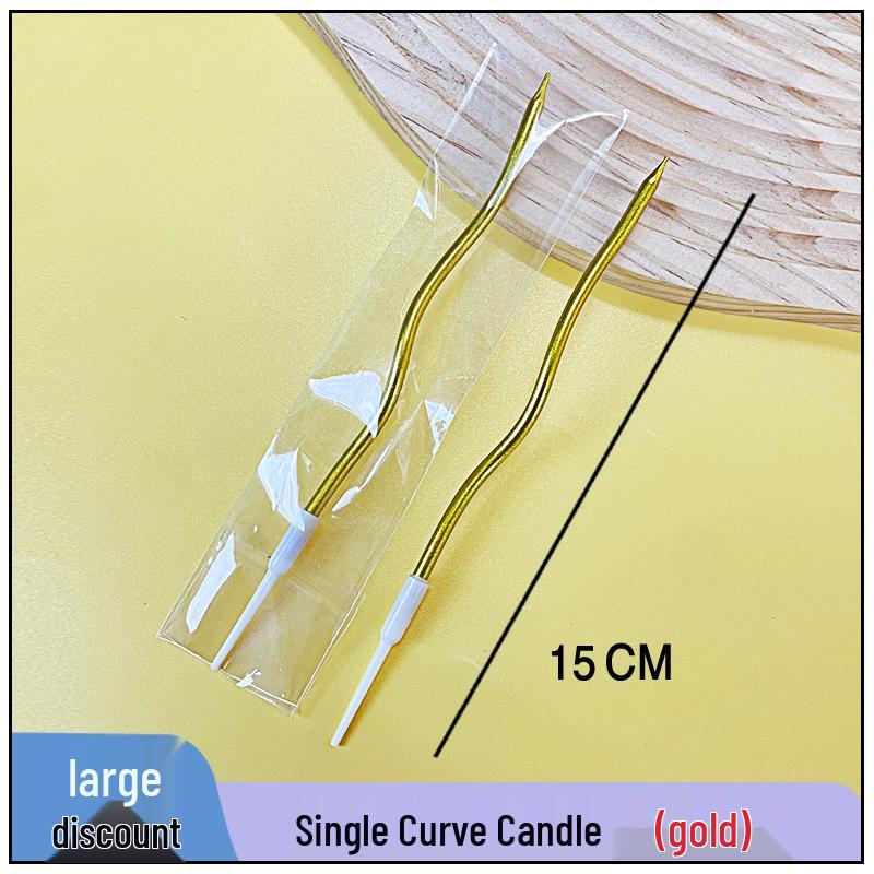 Curved Birthday Cake Candles with Individual Packaging for Children s Party Decorations