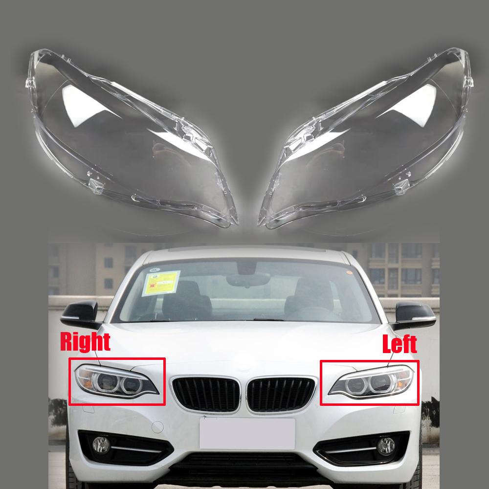 Pair for BMW M2 F22 F23 F87 LCI 2 Series 2014-2020 Car Headlight Lens Cover head light lamp Lampshade Shell