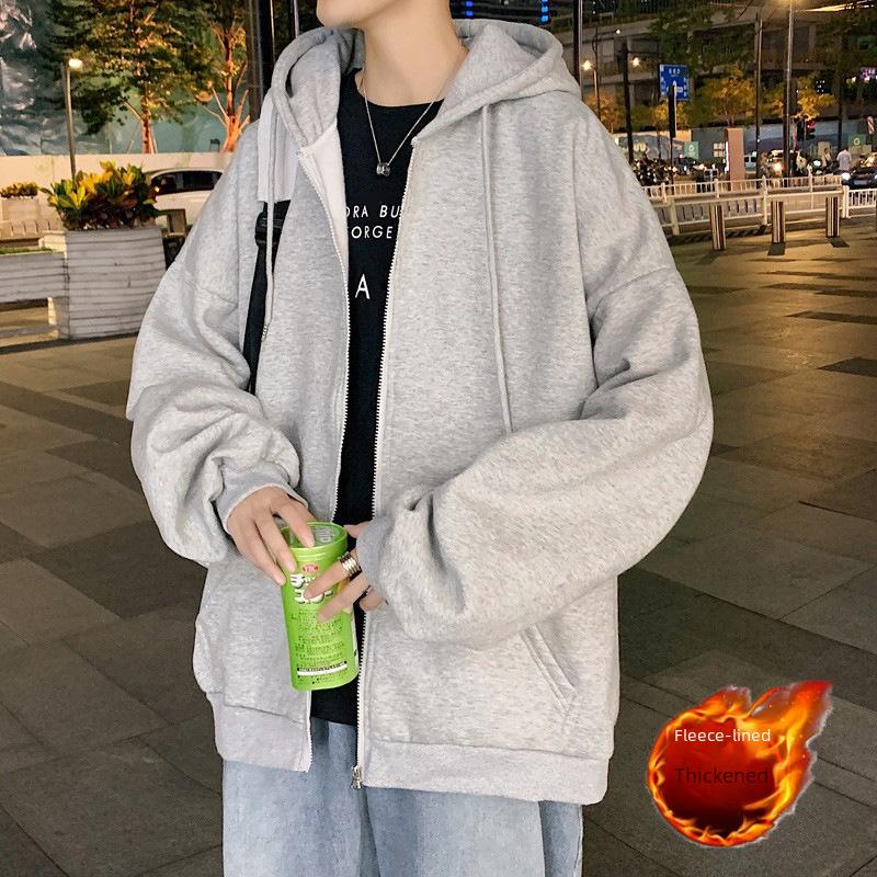 American Fashion Men's Velvet Hooded Cardigan: Spring/Autumn 2023 Sports Jacket for Boys