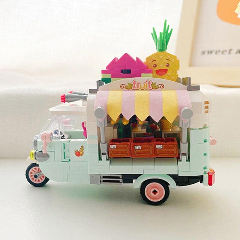 LOZ 1737 rêve parc d'attractions fruits voiture véhicule banane ananas 3D bricolage Mini blocs briques construction jouet pour enfants cadeau sans boîte