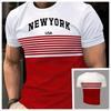 Men Striped T Shirt Tee Shirt Short Sleeve O-Neck TShirt Vintage Casual Large Size T-Shirts Men’s
