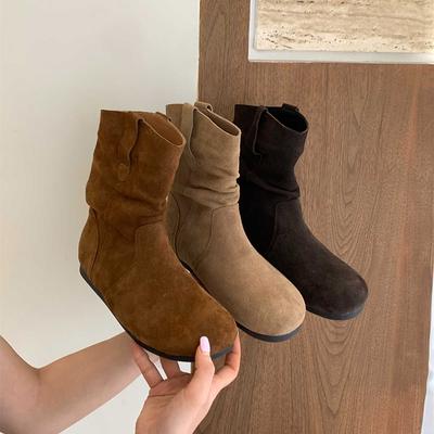 Designové Vintage Dámské Kotníkové Boty Módní Baleríny Nazouvací Boty Jaro Podzim Dámské Stručné Krátké Kotníkové Boty